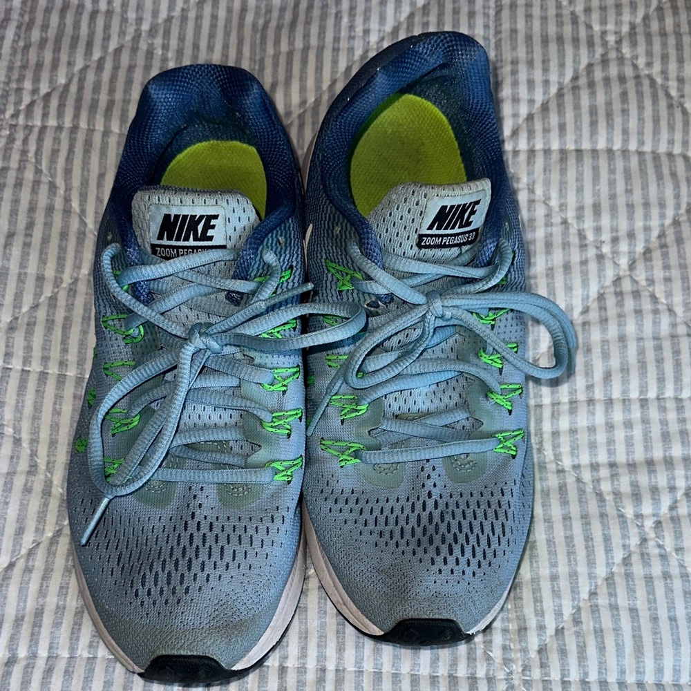 Nike Zoom Pegasus Shoes - Blue and Green
